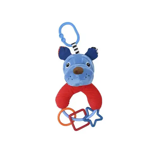 Jucarie de plus Lorelli Catelus, 20 cm, cu forme geometrice zornaitoare, 0 luni+