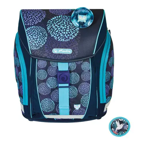 Ghiozdan neechipat Herlitz FiloLight motiv Flower Owl, dimensiune 38 x 32 x 22 cm, Poliester