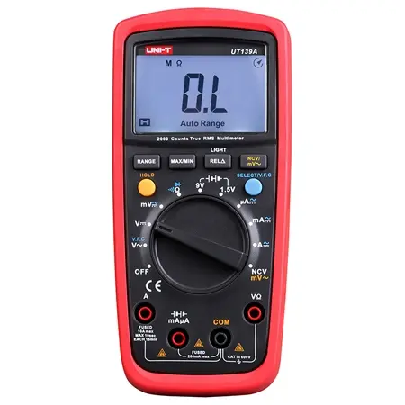 Multimetru digital UNI-T UT139A,  iluminare fundal ecran LCD, masurare diode, buzzer continuitate