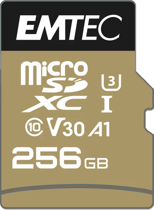 Card de memorie Emtec SpeedIN Pro, 256GB, microSDXC, V30, A1, 4K, Adaptor SD inclus