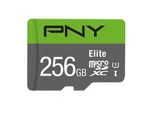Card de memorie PNY Elite, 256GB, microSDXC, Clasa 10, A1, V10