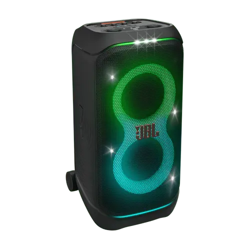 Sistem audio portabil JBL Partybox Stage 320, 240W RMS, Baterie detasabila, IPX4, Auracast, AI Sound Boost
