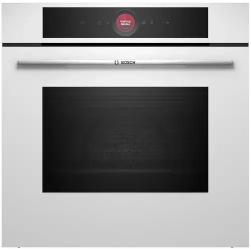 Cuptor incorporabil Bosch HBG7741W1, Electric, 71 l, Multifunctional, 14 functii , Autocuratare pirolitica, Grill, Home Connect, Clasa A+, Alb