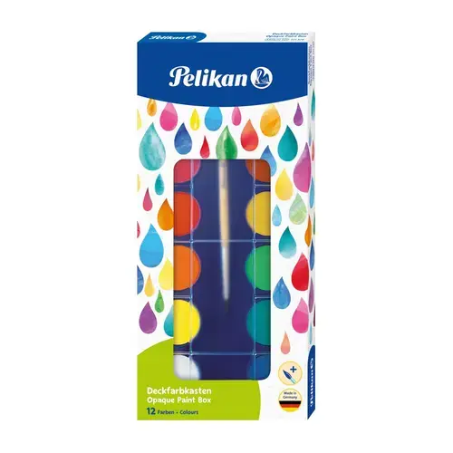 Acuarele Pelikan F355 set 11 + 1 pastila alba + pensula