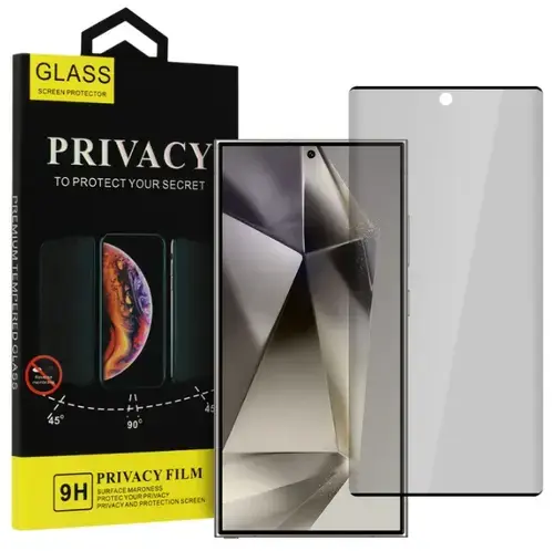 Folie de protectie Ecran Privacy OEM pentru Samsung Galaxy S24 Ultra, Sticla Securizata, Full Glue