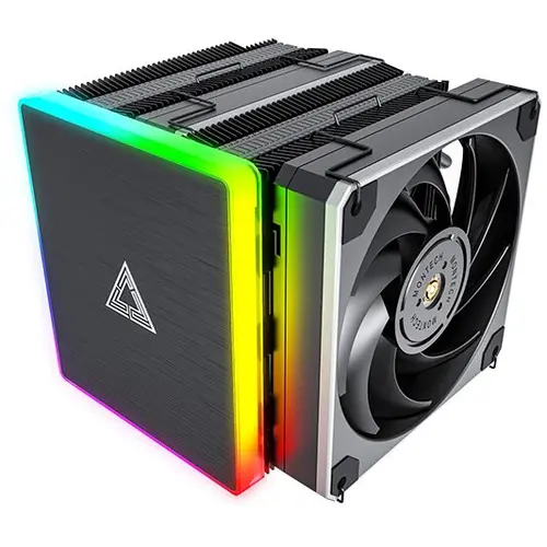 Cooler Procesor Montech Metal DT24 PREMIUM, dual-tower, PWM, 6 heatpipes, TDP 270W, ARGB cover