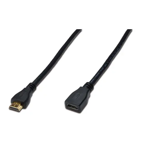 Cablu prelungitor de mare viteza Digitus , HDMI A tata mama , 3m , Negru