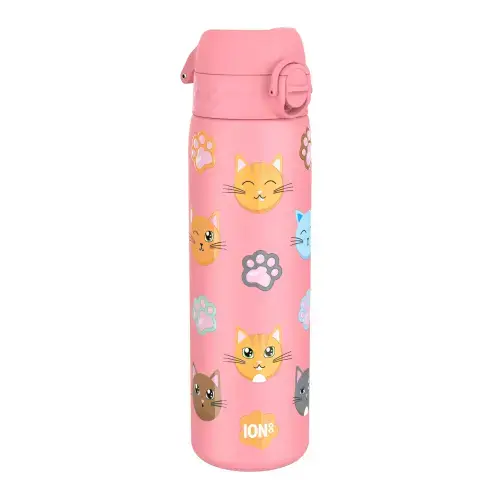 Sticla apa pentru copii  Ion8 Cats  Slim, inox, 600ml