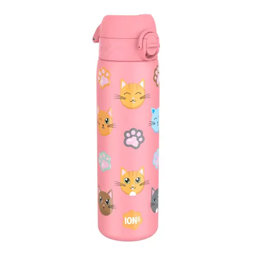 Sticla apa pentru copii  Ion8 Cats  Slim, inox, 600ml