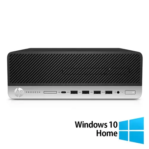 Calculator Sistem PC Refurbished HP ProDesk 600 G3 SFF, Intel Core i5-6500 3.20GHz, 8GB DDR4, 256GB SSD + Windows 10 Home