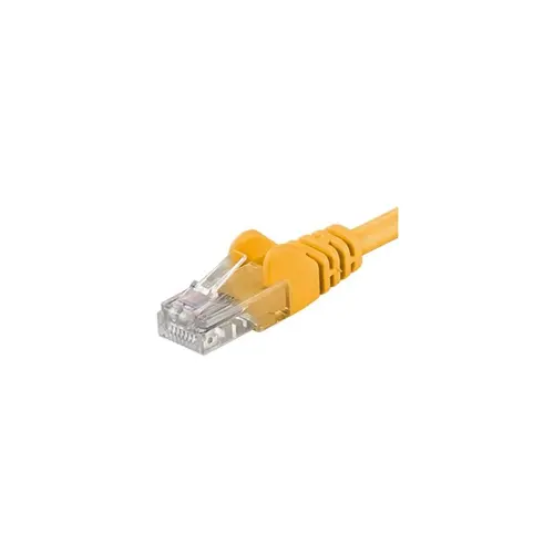 Patchcord UTP PremiumCord RJ45-RJ45 Cat.5e 15m, Galben