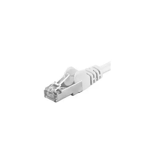 Patchcord SFTP PremiumCord RJ45-RJ45 Cat.6A, 0.5m, Alb