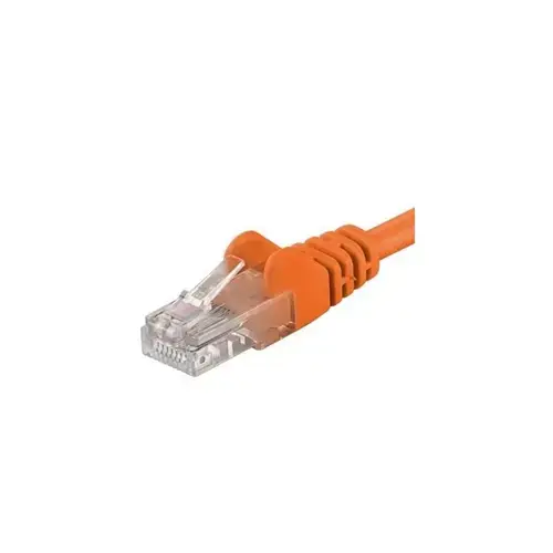 Patchcord UTP PremiumCord RJ45-RJ45 Cat.6, 0.25m, Portocaliu