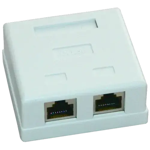Priza FTP dubla aplicata cat.5e, EMTEX EMT-FTP5E-2P-PT