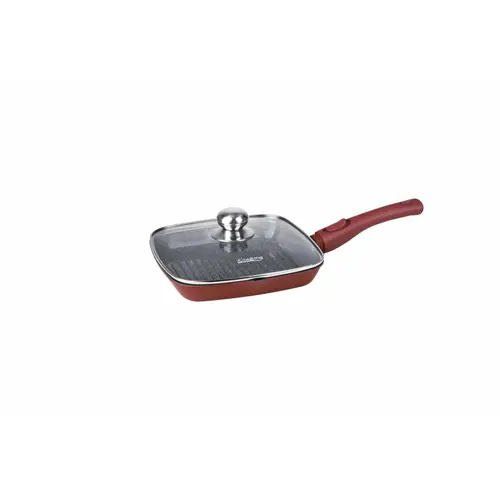 Tigaie Grill Aluminiu Turnat+Capac 28x4 Cm Calabria, Cooking bei Heinner