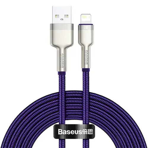 Cablu de date Baseus 6953156202306, USB - Lightning, 2 m, Mov