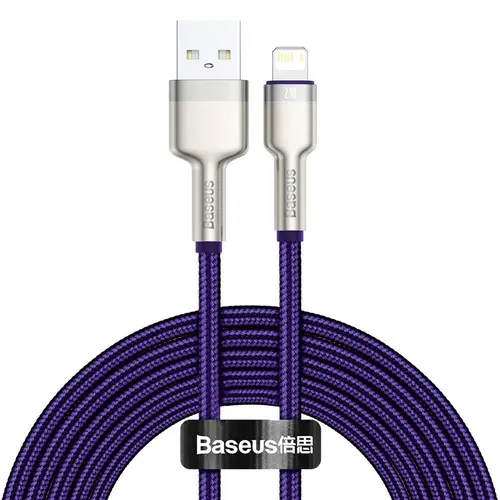 Cablu de date Baseus 6953156202306, USB - Lightning, 2 m, Mov