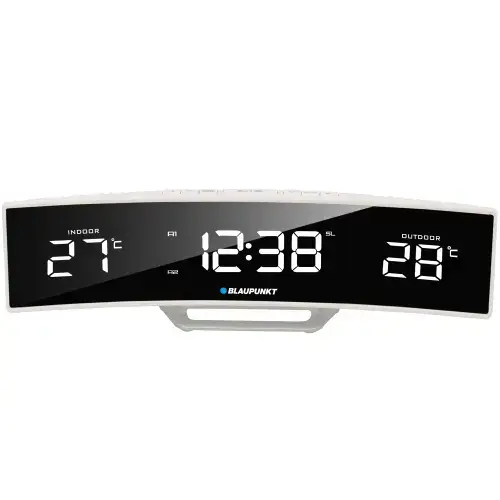 Ceas cu radio Blaupunkt CR12WH, Termometru, Alb