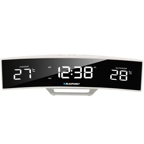 Ceas cu radio Blaupunkt CR12WH, Termometru, Alb