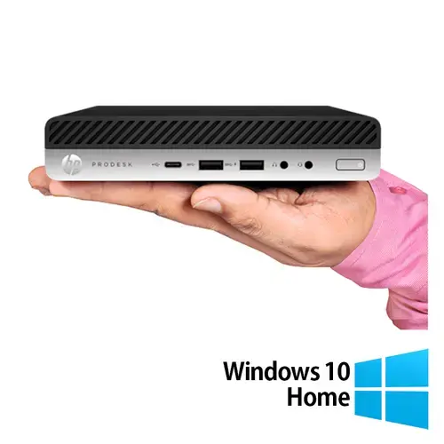 Calculator Sistem PC Refurbished HP ProDesk 800 G3 Mini PC, Intel Core i7-6700T 2.80GHz, 8GB DDR4, 256GB SSD + Windows 10 Home