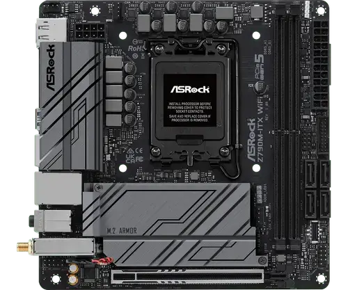 Placa de baza ASRock Z790M-ITX WiFi, DDR5, Intel Z790, LGA 1700, Mini-ITX