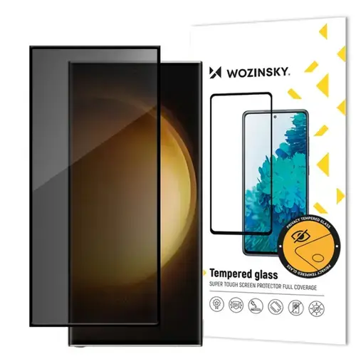 Folie de protectie Ecran Privacy WZK AntiSpy pentru Samsung Galaxy S24 Ultra S928, Sticla Securizata, Full Glue