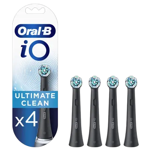 Rezerve periuta de dinti electrica Oral-B iO Ultimate Clean, compatibile doar cu seria iO, 4 buc, Negru
