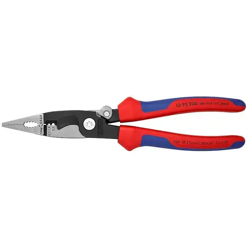 Cleste electrician cu 6 functii, mecanism de blocare, KNIPEX, 200 mm