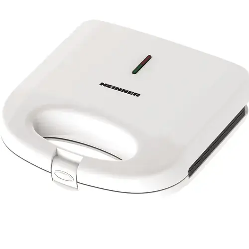 Sandwich maker HEINNER SWAN SM-K750FGWH, 750w, capacitate: 2 sandwich-uri, placi antiadezive fixe tip grill, Alb