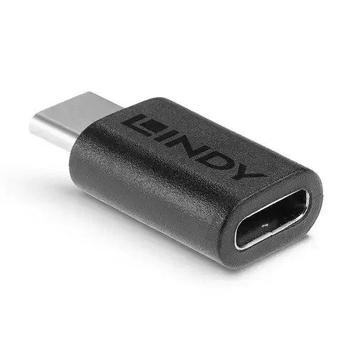 Adaptor Lindy LY-41893, USB 3.2 Type C - USB-C, dimensiuni 26.5x13x7.5mm, latime de banda suportata 20Gbps, Negru