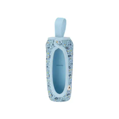 Husa pentru biberon din sticla 225 ml BIBS x LIBERTY -Chamomile Lawn Baby Blue