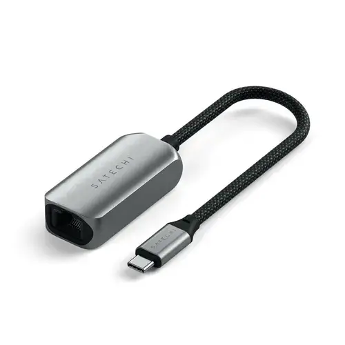 Adaptor Ethernet USB-C 2.5Gb Satechi pentru MacBook Pro, MacBook Air, iPad Pro, iPhone 15 si alte dispozitive USB-C