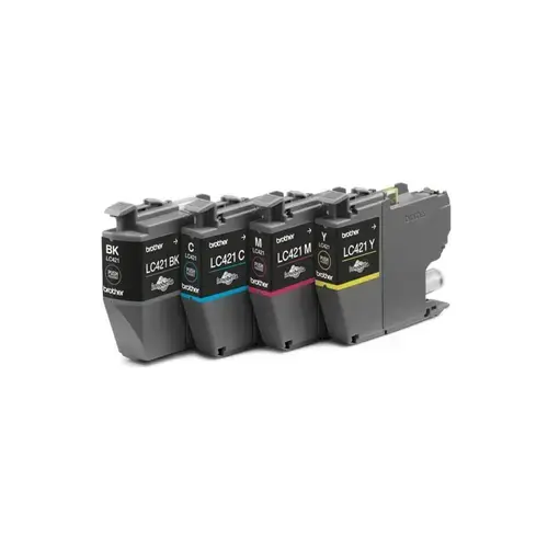 Set 4 cartuse imprimanta, Brother, LC-421VAL, Multicolor