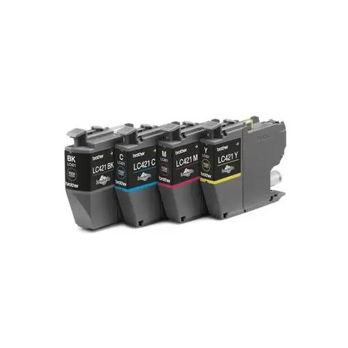 Set 4 cartuse imprimanta, Brother, LC-421VAL, Multicolor