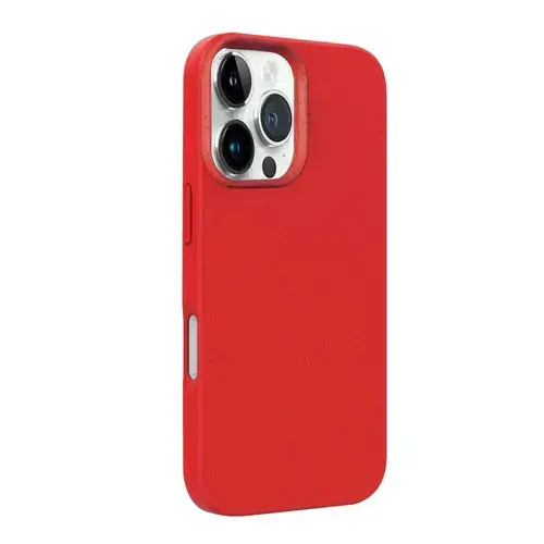 Husa Multiple Color Wheat MagSafe Lemontti pentru iPhone 16 Pro Max, Rosu