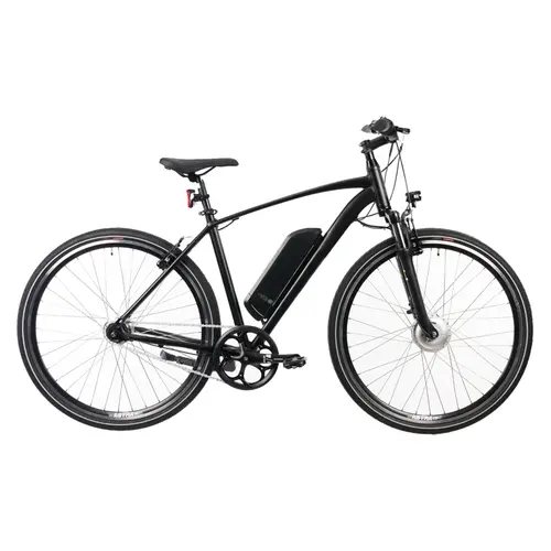 Bicicleta Electrica DEVRON 28173, frana V-brake, roti 28 Inch, cadru aluminiu 520mm XL, 7 viteze, motor 250W, Negru