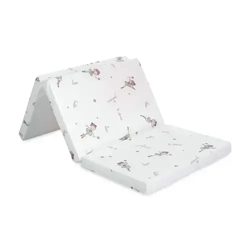 Saltea pliabila de voiaj Lorelli Pink, 60 x 120 x 5 cm, spuma elastica non alergica si non-toxica, husa detasabila si lavabila, pliere compacta, geanta transport