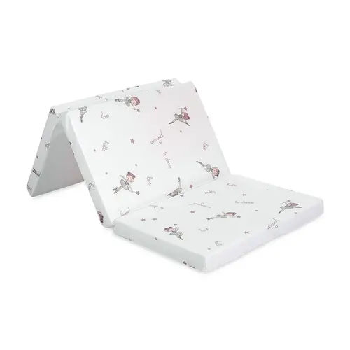 Saltea pliabila de voiaj Lorelli Pink, 60 x 120 x 5 cm, spuma elastica non alergica si non-toxica, husa detasabila si lavabila, pliere compacta, geanta transport