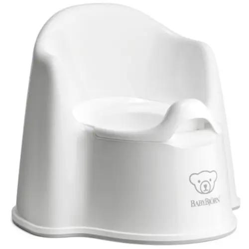 Olita BabyBjorn Potty Chair White, cu protectie spate