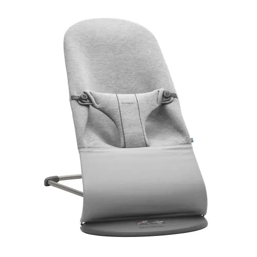 Balansoar BabyBjorn Bliss Light Grey 3D Jersey, cu bara de jucarii