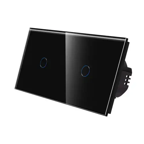 Intrerupator Simplu + Simplu cu Touch din Sticla LUXION