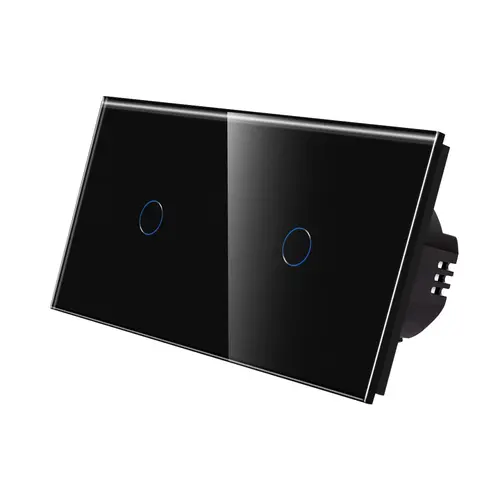 Intrerupator Simplu + Simplu cu Touch din Sticla LUXION