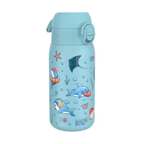 Sticla apa pentru copii Ion8 Sharks, inox, 400ml