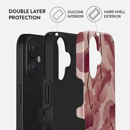 Husa Dual Layer Tender Kiss Burga pentru iPhone 16, Roz