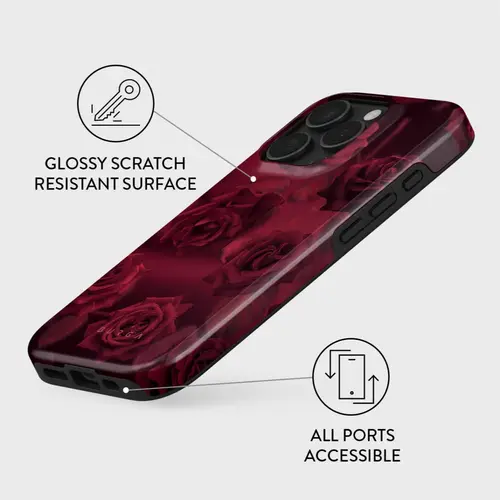 Husa Dual Layer Femme Fatale Burga pentru iPhone 16 Pro, Rosu