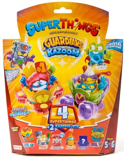 Set 4 figurine, figurine, cu accesorii SuperThings Guardians of Kazoom
