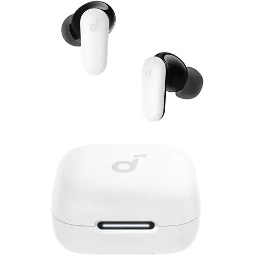 Casti True Wireless Anker Soundcore P30i, Wireless, Bluetooth 5.4, Smart ANC, 2-in-1 carcasa si stand, IP54, Alb