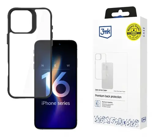 Husa pentru Apple iPhone 16 Pro, 3MK, Satin Armor Case+, Transparenta