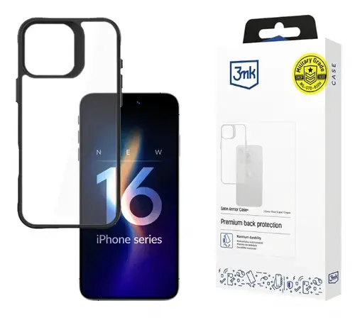 Husa pentru Apple iPhone 16 Pro Max, 3MK, Satin Armor Case+, Transparenta