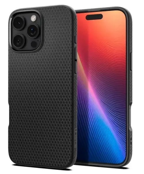 Husa pentru Apple iPhone 16 Pro, Spigen, Liquid Air Matte, Neagra